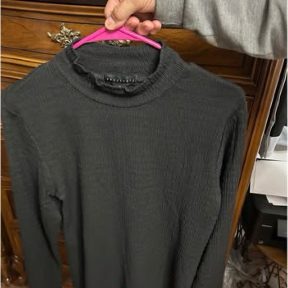NWT Sanctuary Women's Charcoal Ribbed Turtleneck